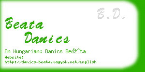 beata danics business card